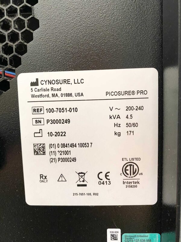 2022 Cynosure Picosure Pro