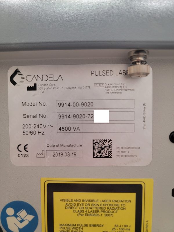 2018 Candela GentleYAG Pro-U 1064nm Nd Yag