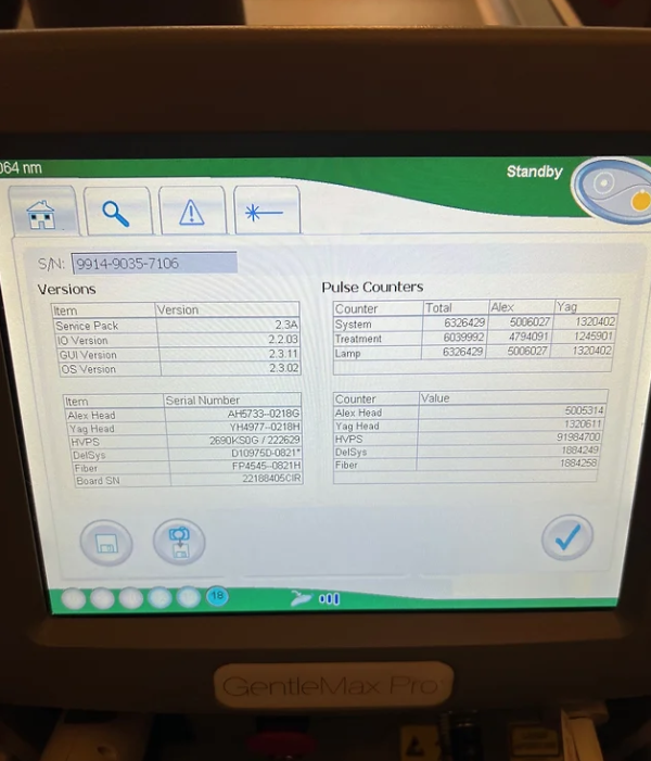 2018 Candela Gentlemax Pro 755nm & 1064nm Dual Wavelength