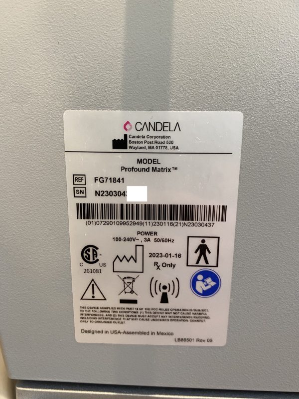 2023 Candela Profound Matrix – with 2 Handpieces
