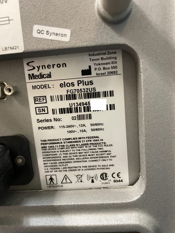 2013 Syneron Candela Elos Plus w/ 2 HP’s